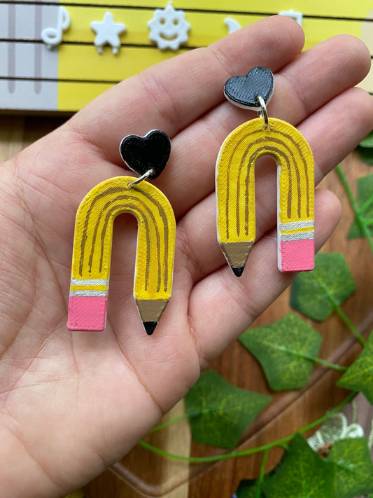 Rainbow Pencil Studs
