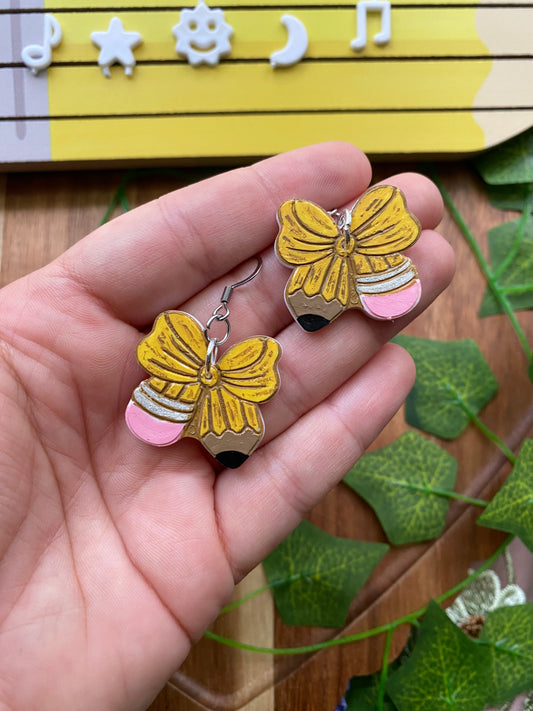 Pencil Ribbon Earrings