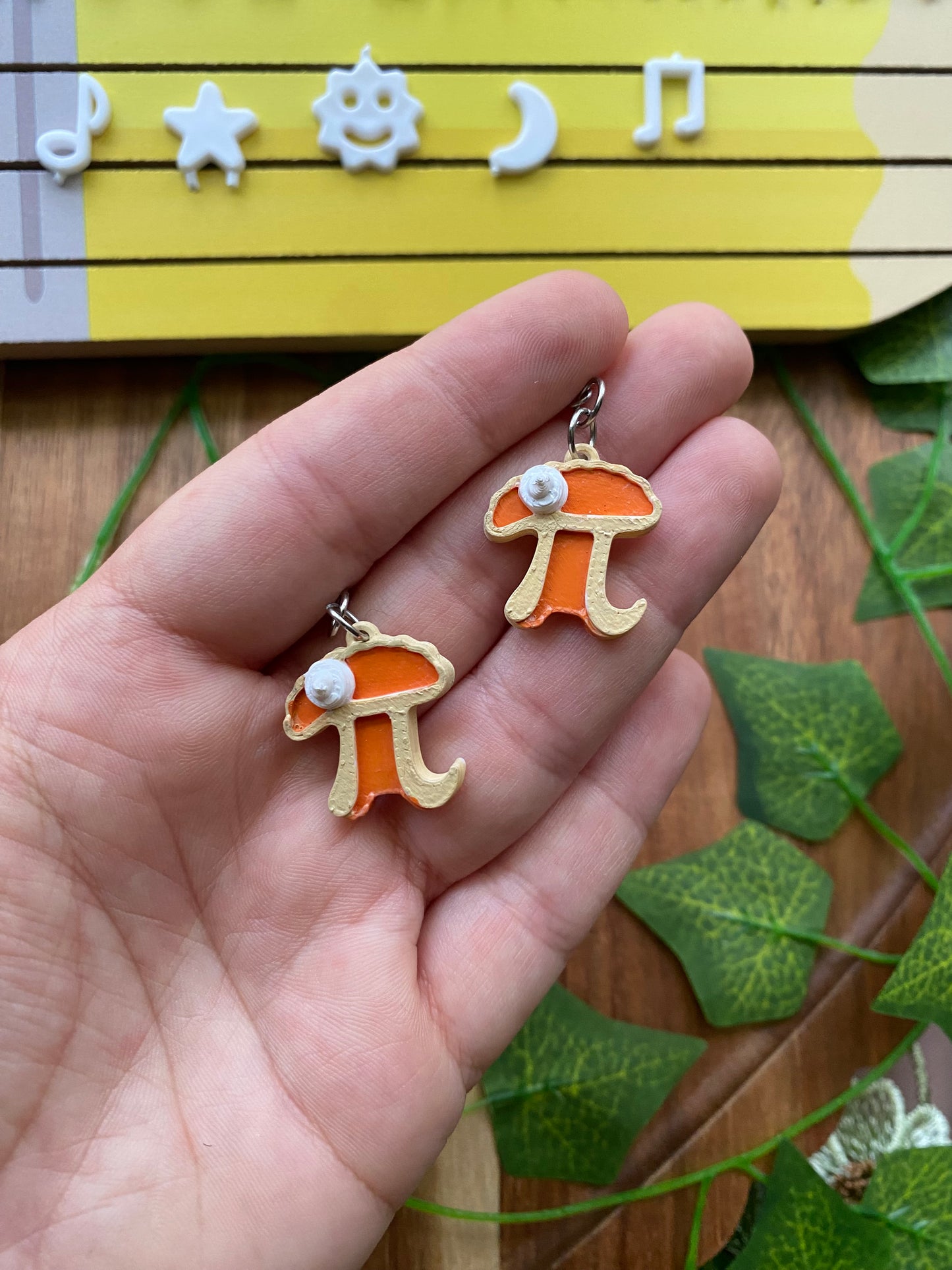 Pumpkin 3.14 Pi Earrings
