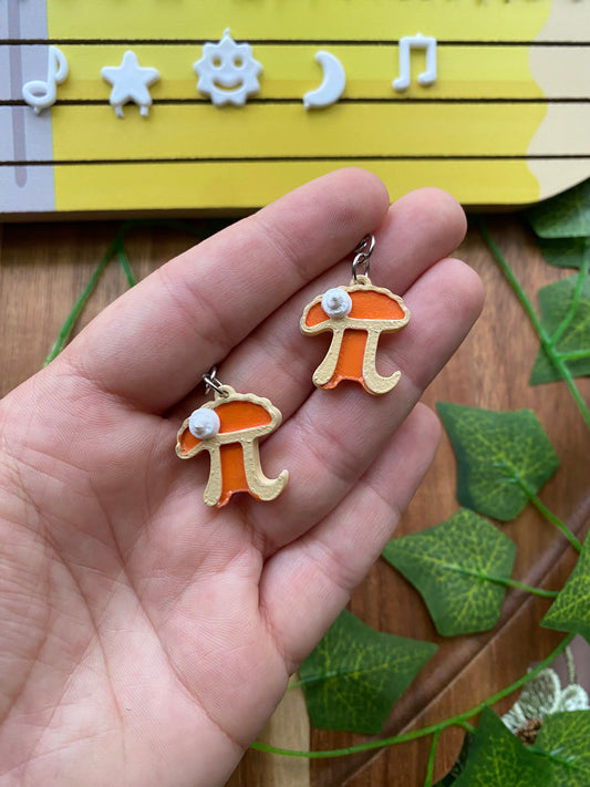 Pumpkin 3.14 Pi Earrings