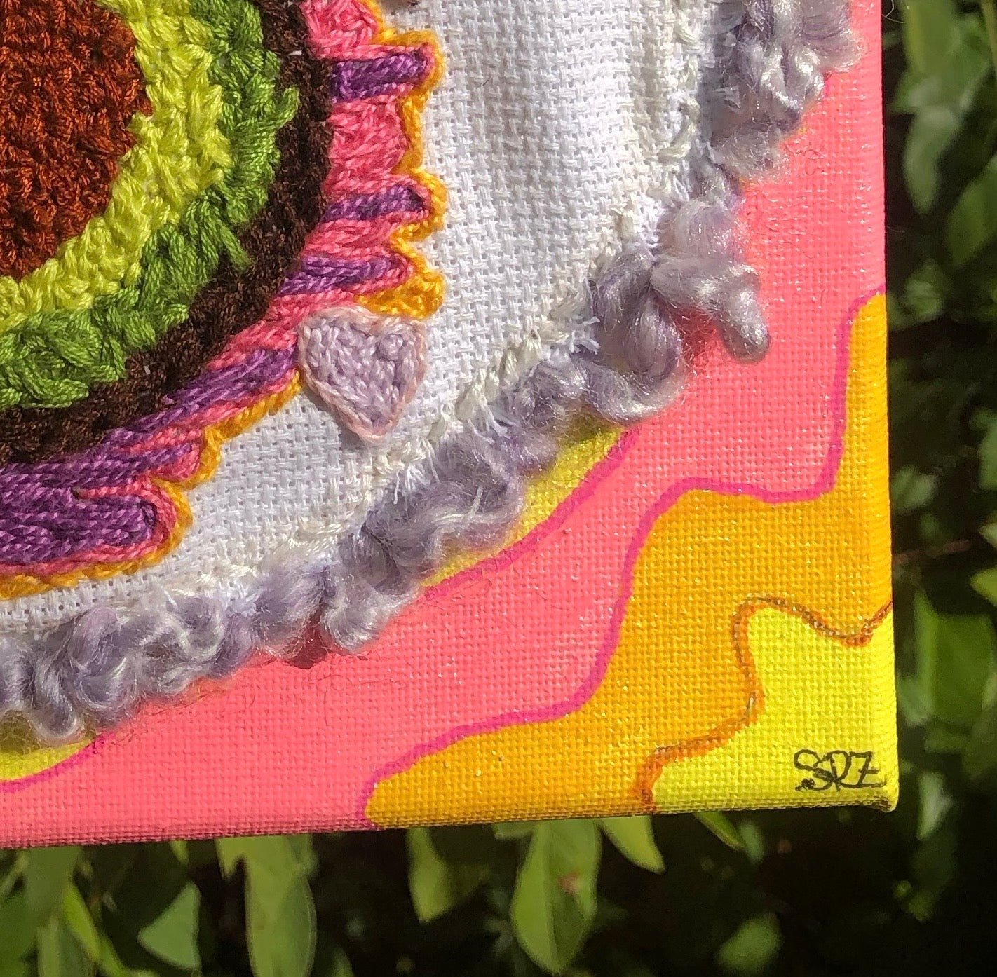 Let's AvoCuddle Mixed-Media Painting