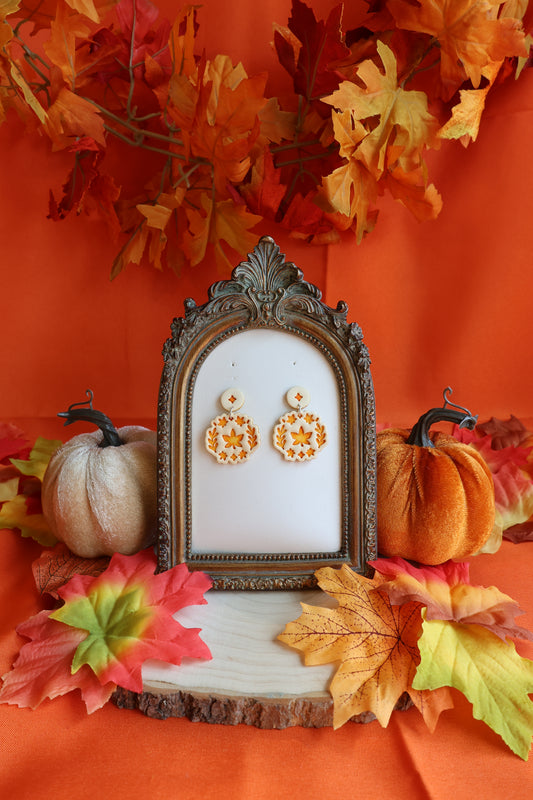 Maple Leaf Wreath Studs