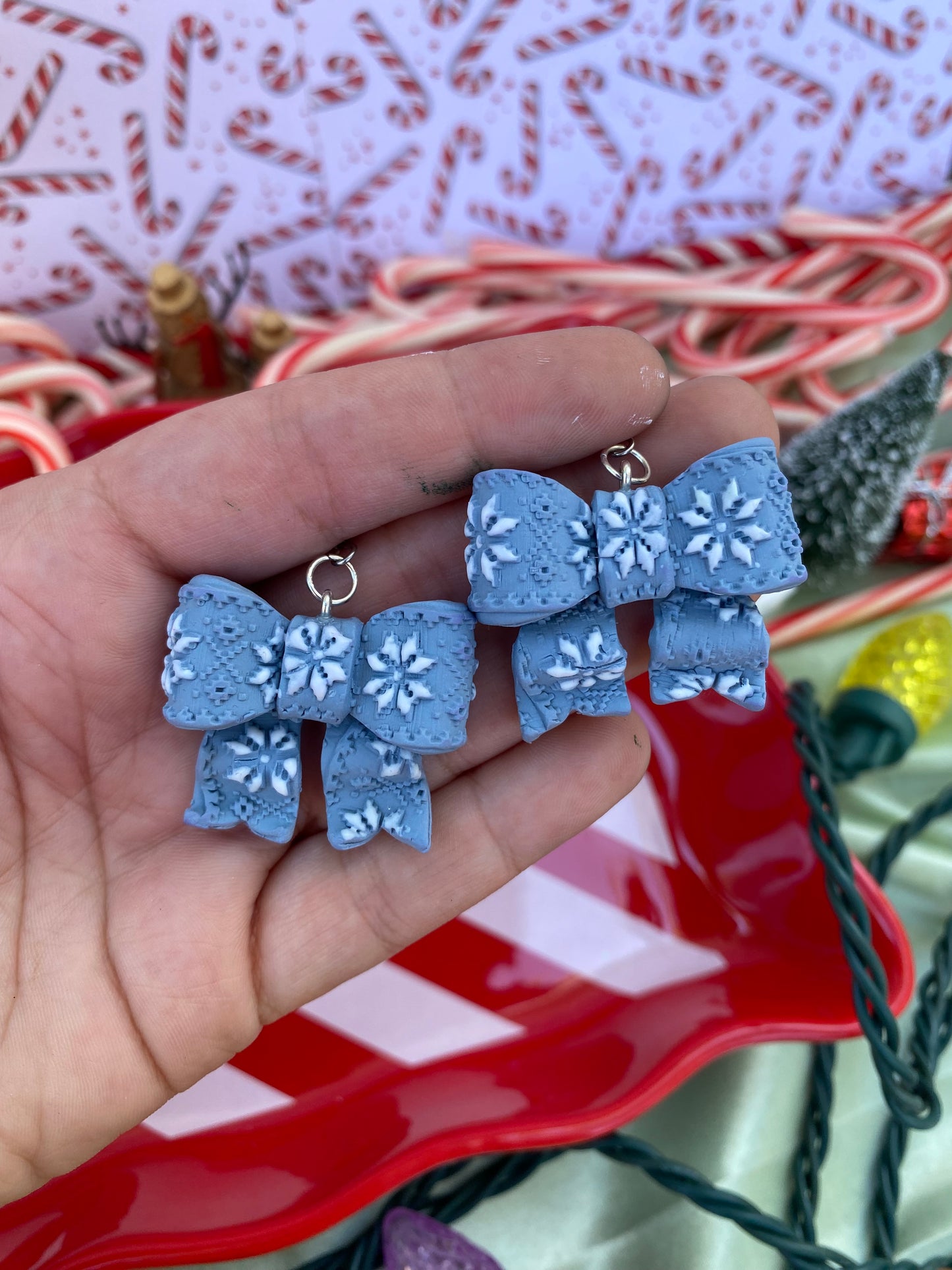 Blue SnowFlake Ribbons