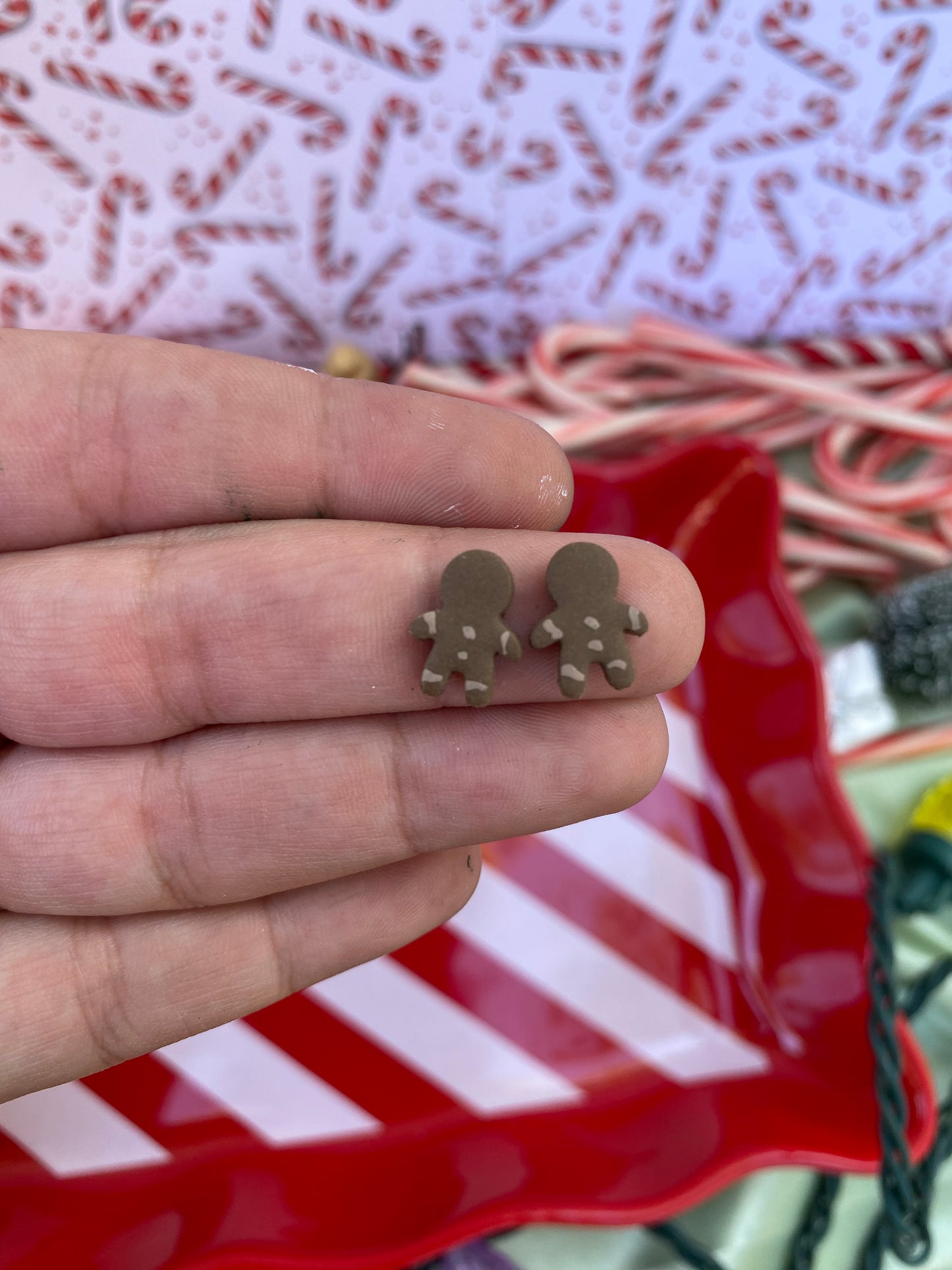Tiny Gingerbread Studs