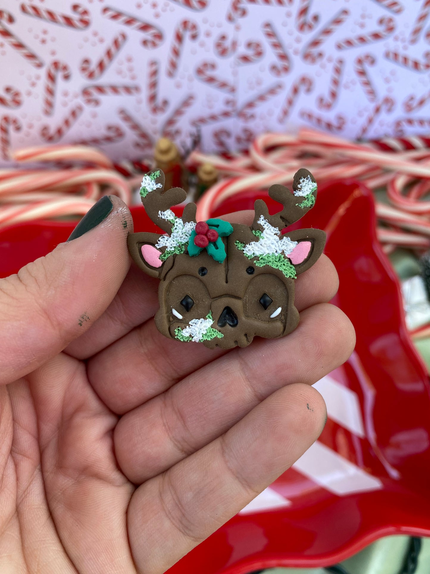 CottageCore Snowy ReinDeer Pin
