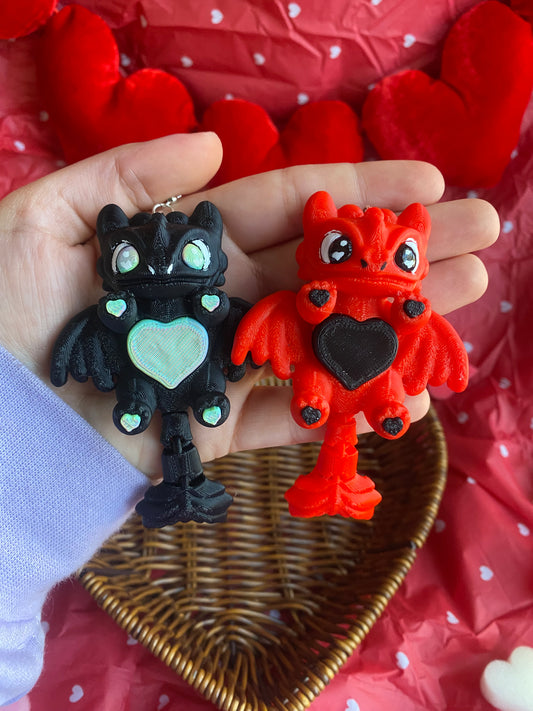Whimsical Valentine Dragons