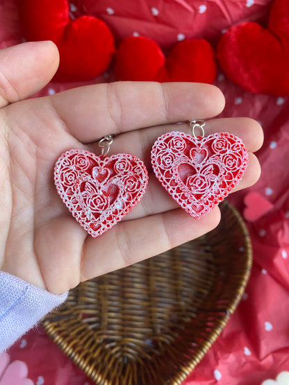 Doily Roses Hearts
