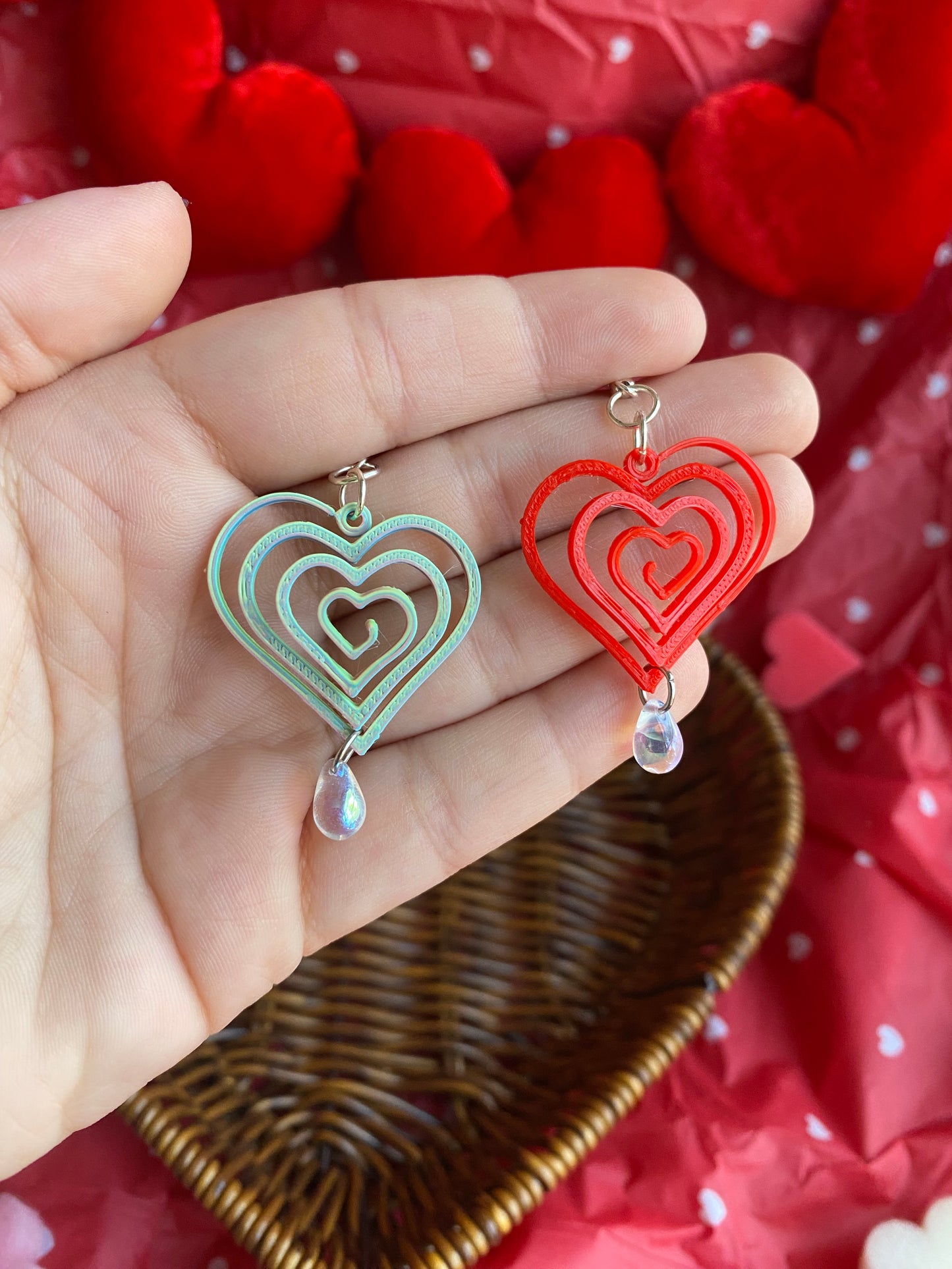 3D Spiral Hearts