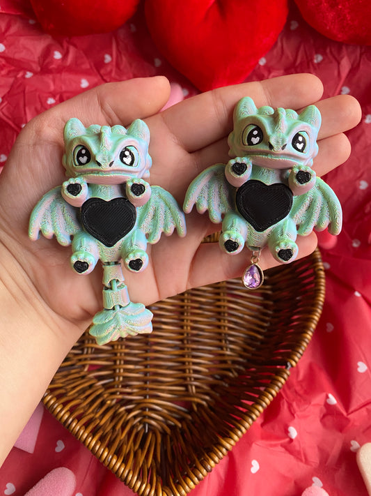 Whimsical Valentines Color-Shift Dragons