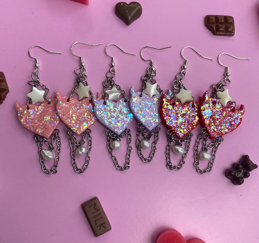 Glitter Horned Hearts