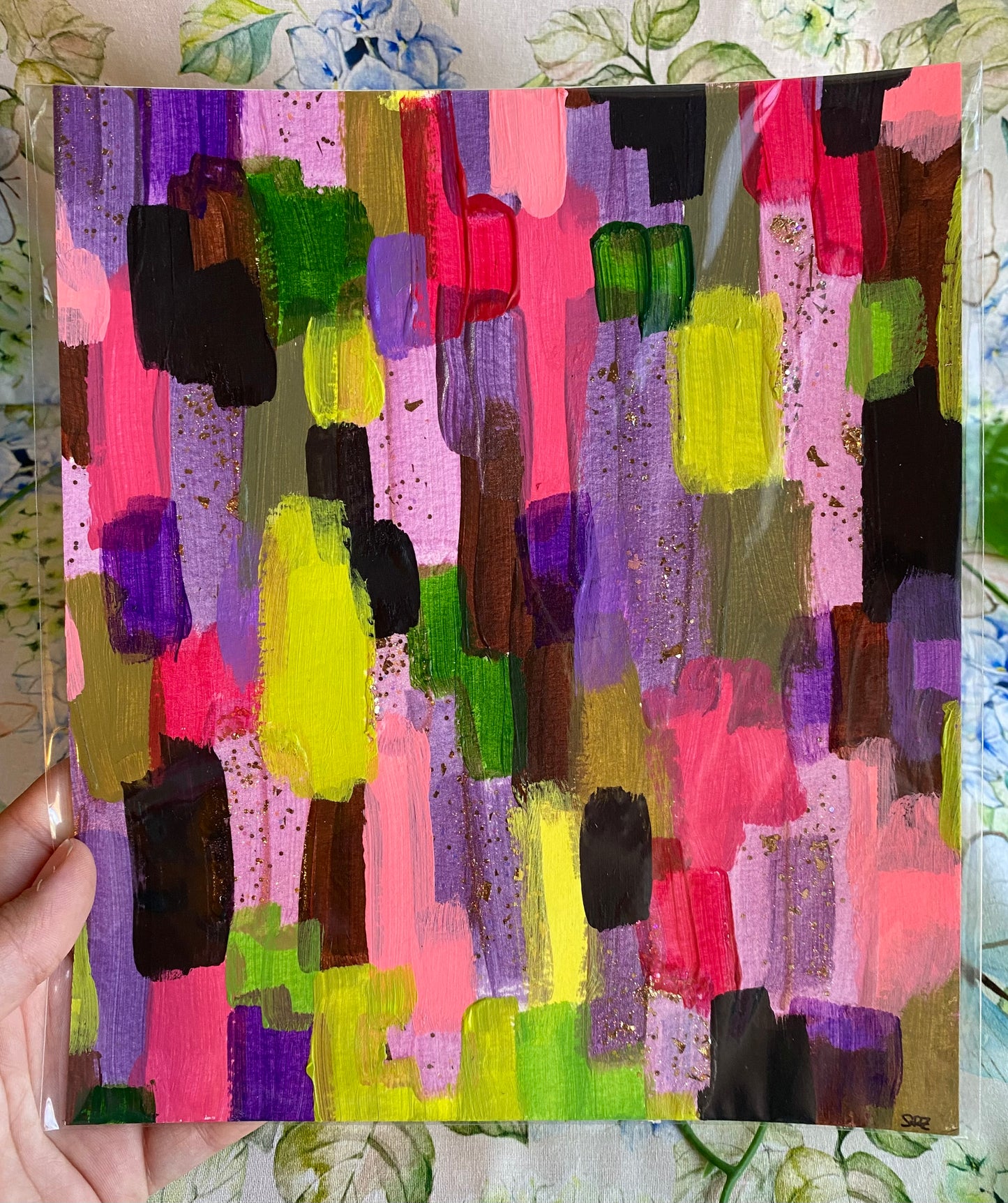 Glitter Pixie Abstract Painting