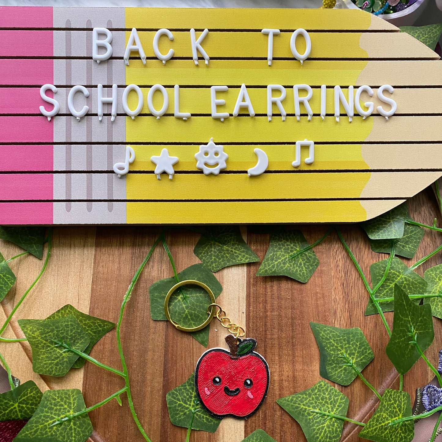Smily Apple Keychain
