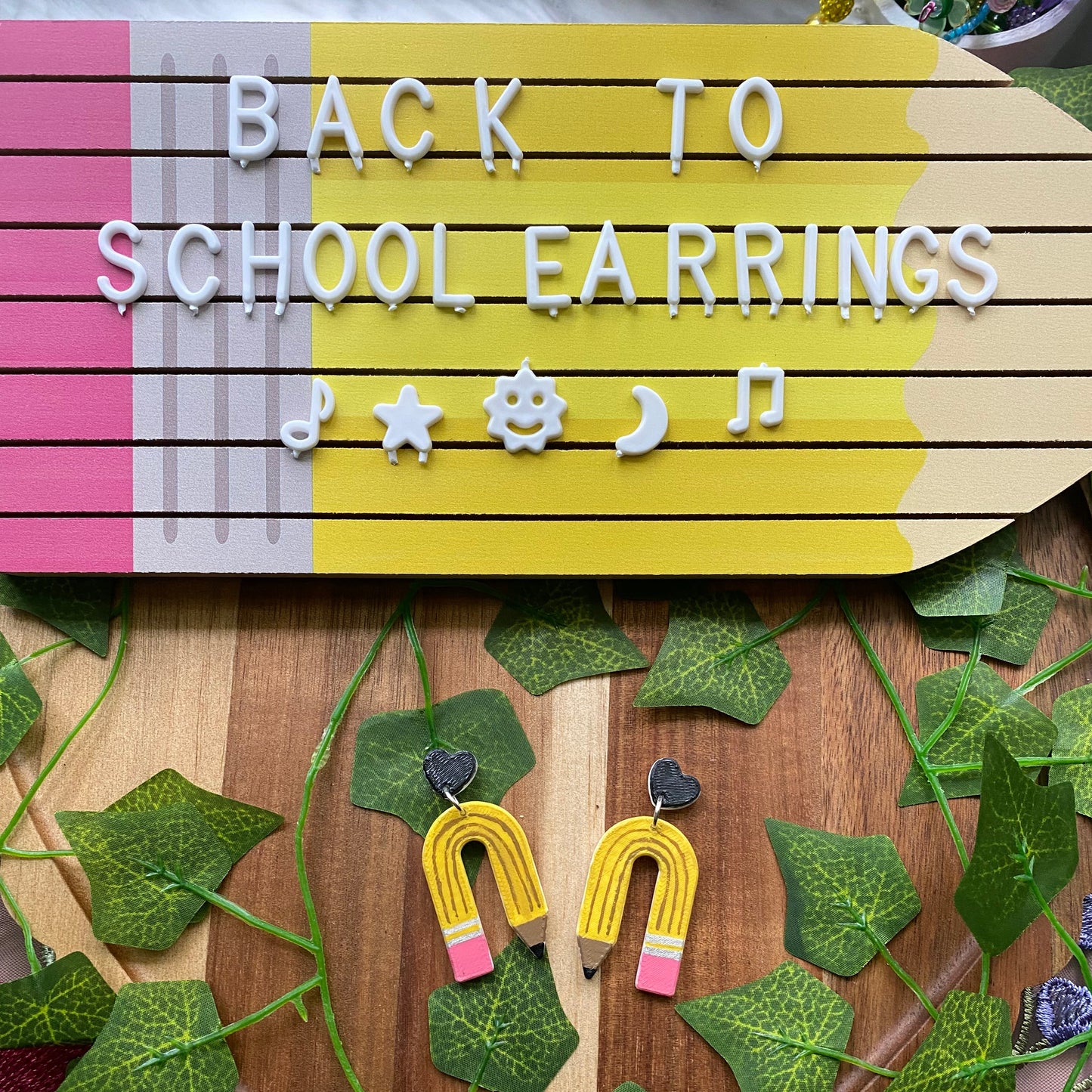 Rainbow Pencil Studs
