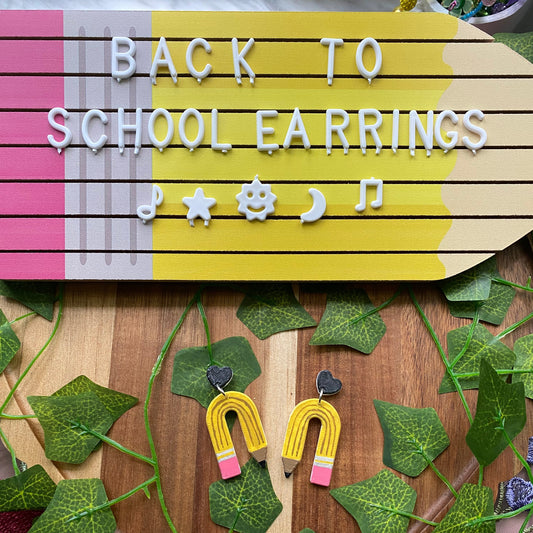 Rainbow Pencil Studs
