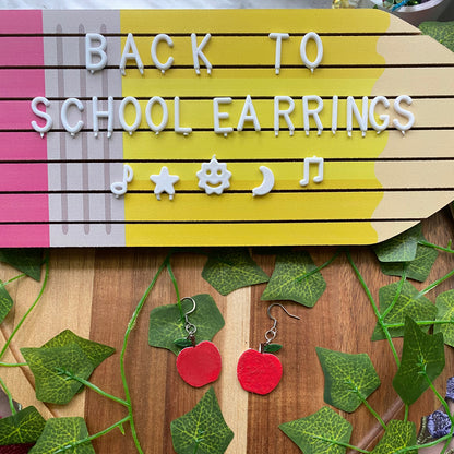 Teacher's Apple Earrings