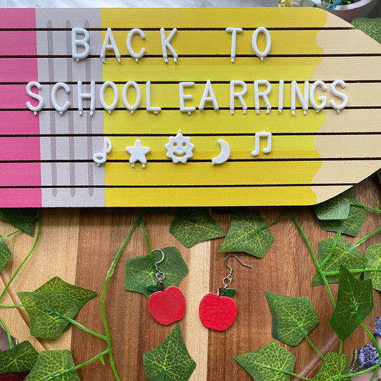 Teacher's Apple Earrings