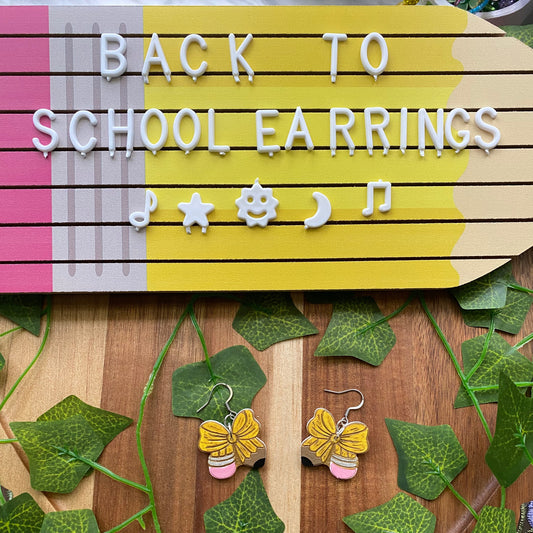 Pencil Ribbon Earrings