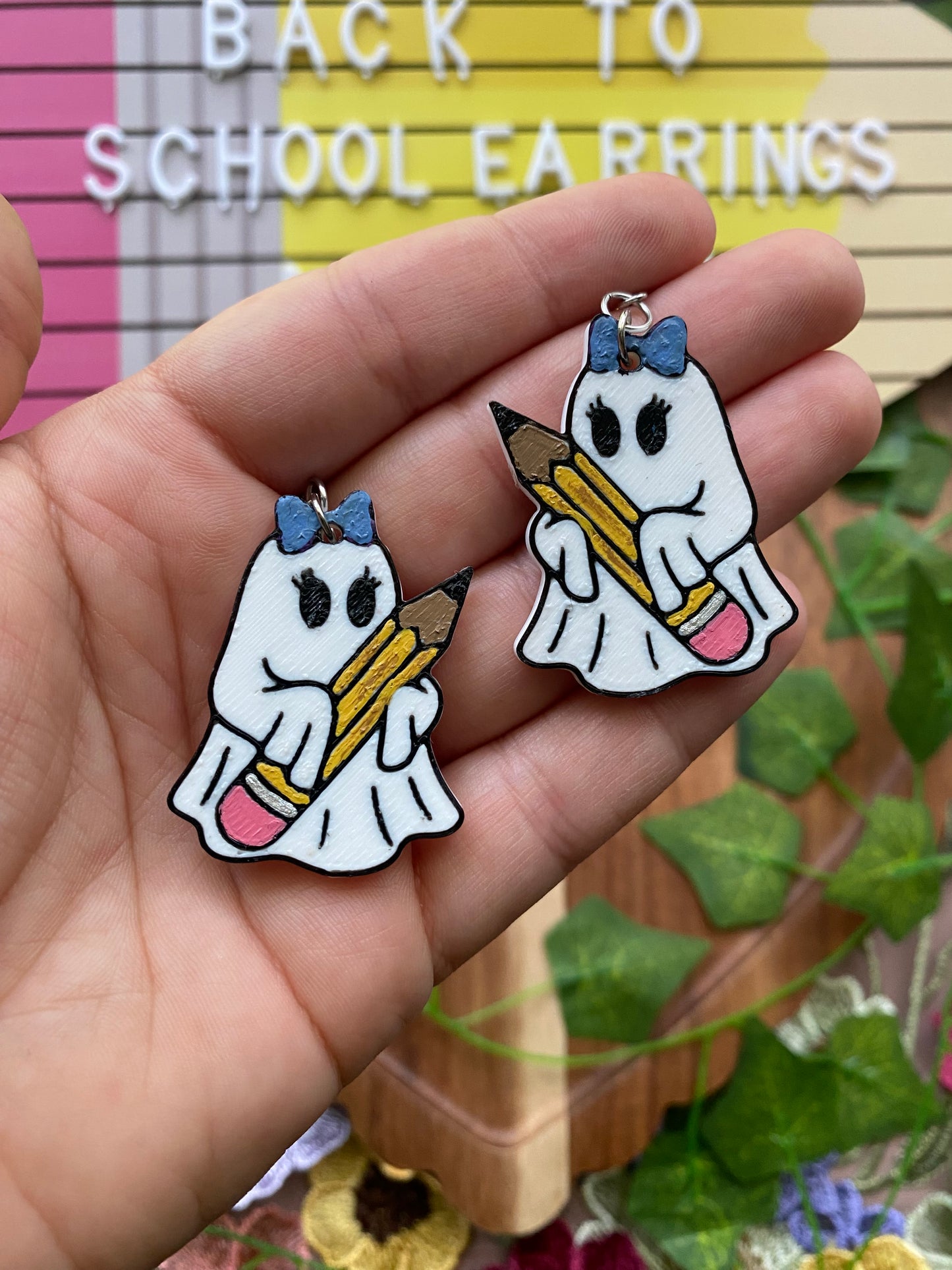 Doodle Ghostie Earrings