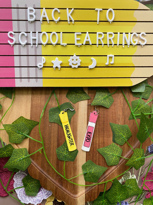 Highlighter & Marker Earrings