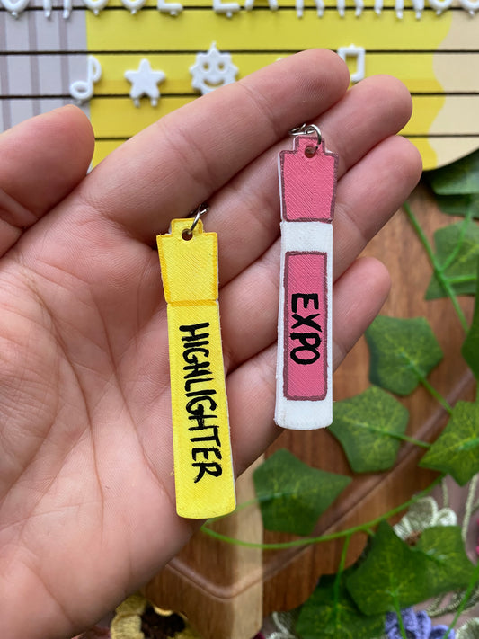 Highlighter & Marker Earrings