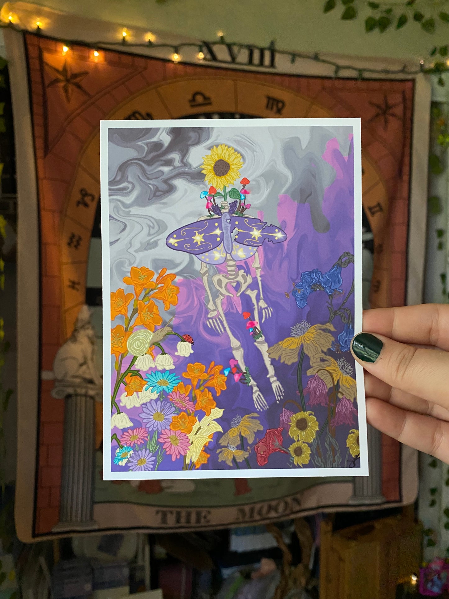 Skelly & Her Two Gardens Print