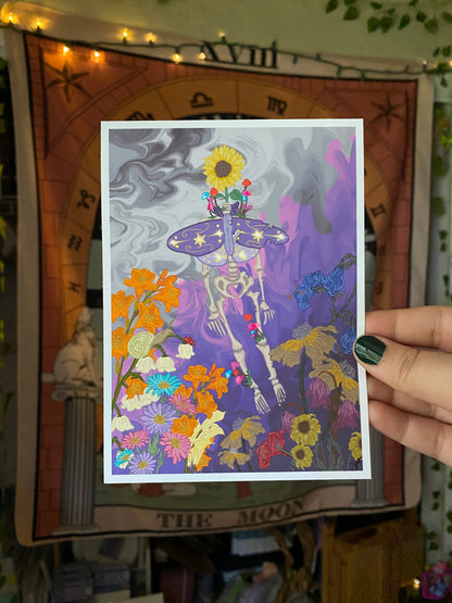 Skelly & Her Two Gardens Print