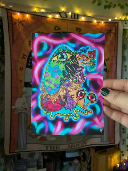 Earthy the Psychedelic Snail Print