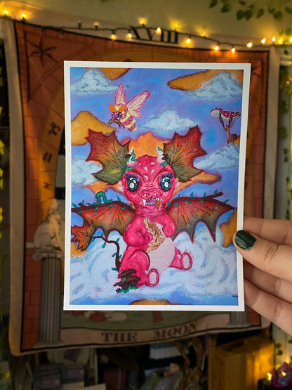 Critters of the Autumn Cloud Skies Art Print