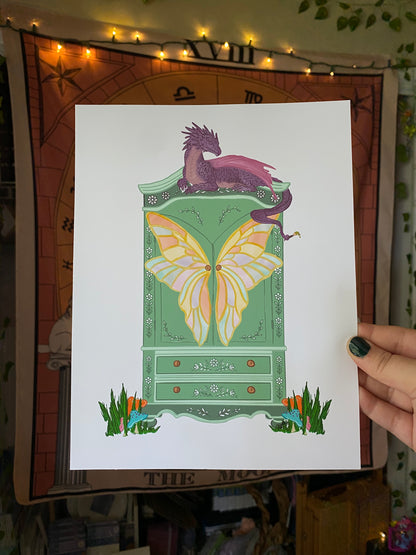 Dragon Keeper of the Whimsical Wardrobe Print