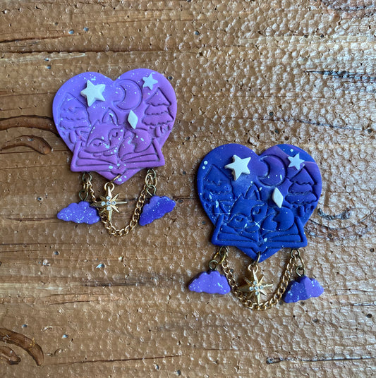 Sleepy ForestBook Foxes Pins