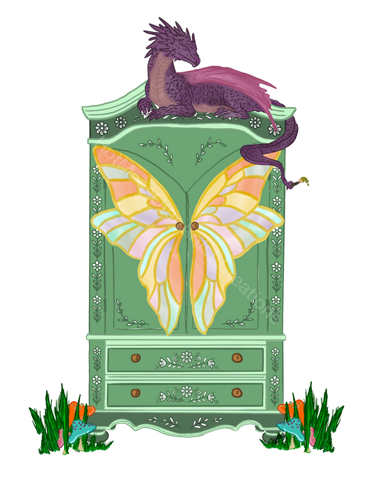 Dragon Keeper of the Whimsical Wardrobe Print