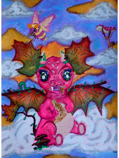 Critters of the Autumn Cloud Skies Art Print