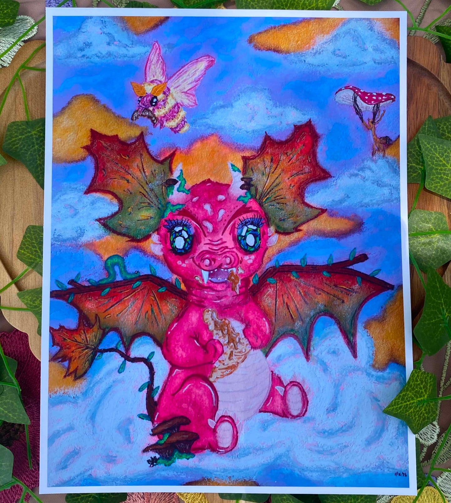 Critters of the Autumn Cloud Skies Art Print