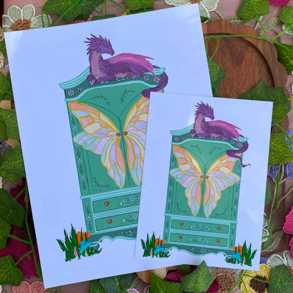 Dragon Keeper of the Whimsical Wardrobe Print