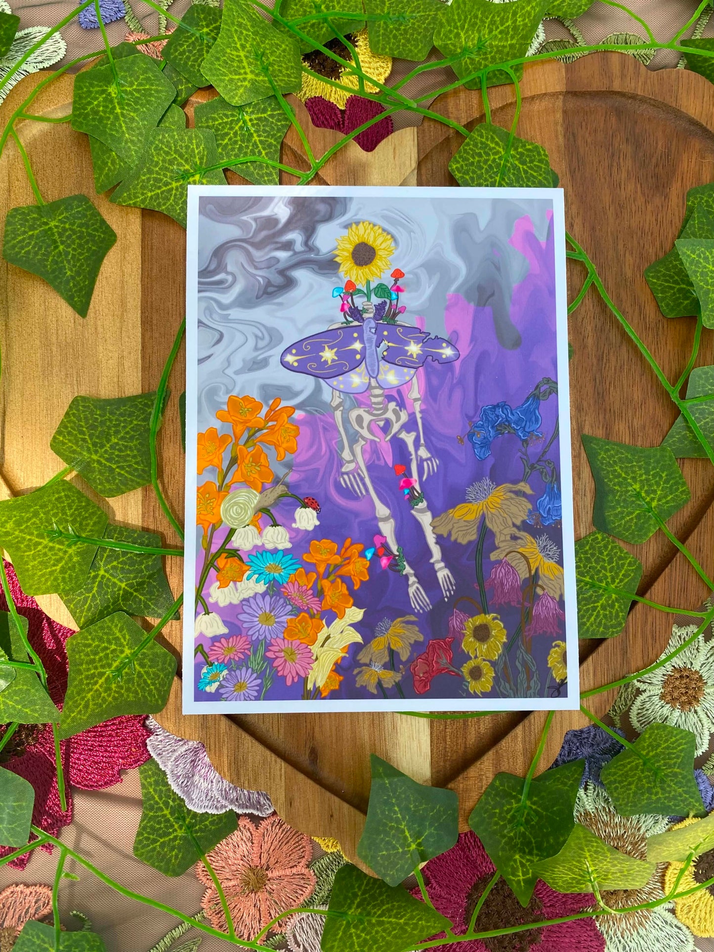 Skelly & Her Two Gardens Print