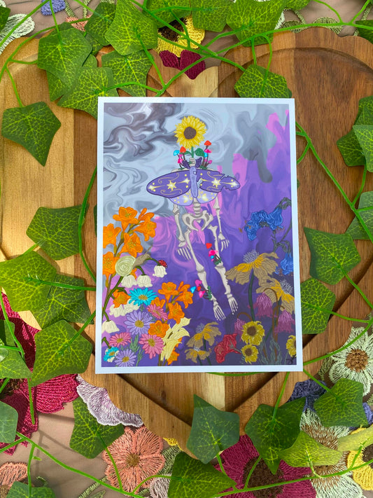 Skelly & Her Two Gardens Print