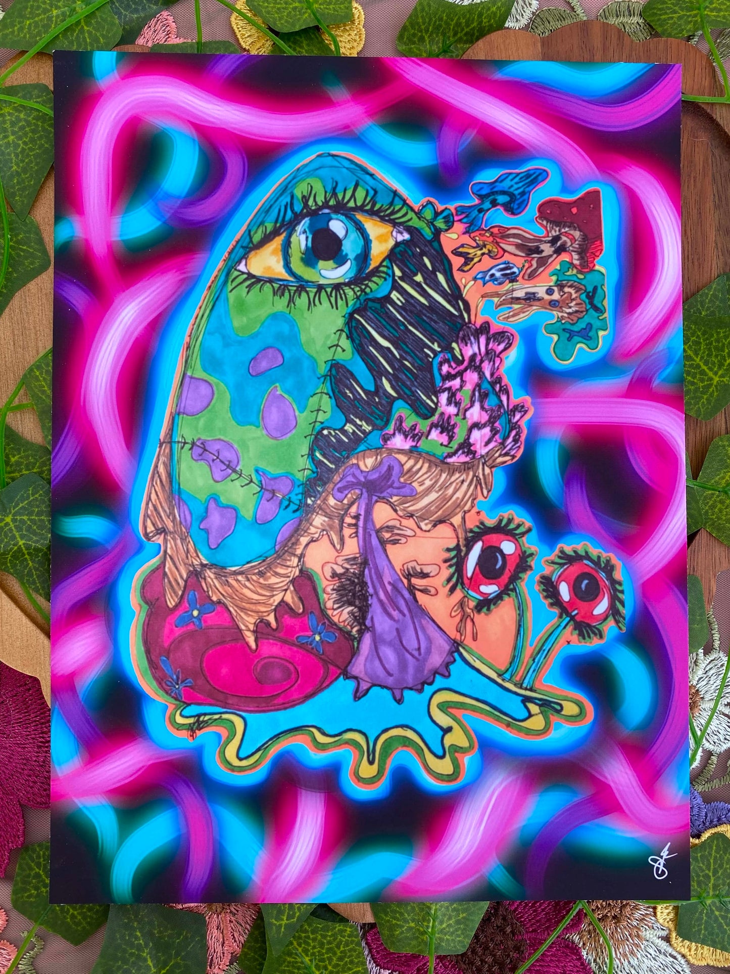 Earthy the Psychedelic Snail Print