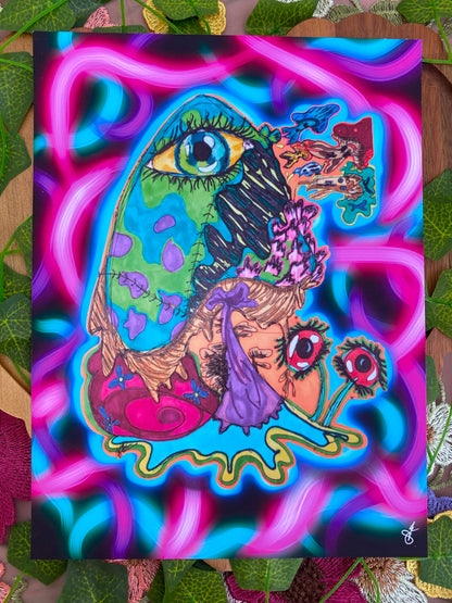 Earthy the Psychedelic Snail Print