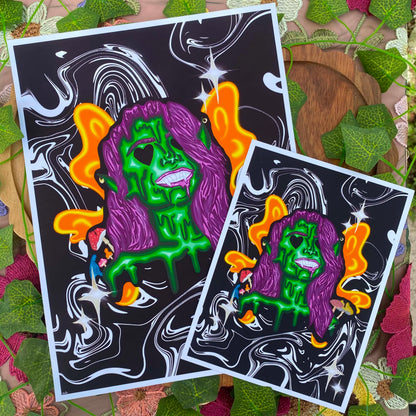 Queen Goblin of the Acid Meadows Print