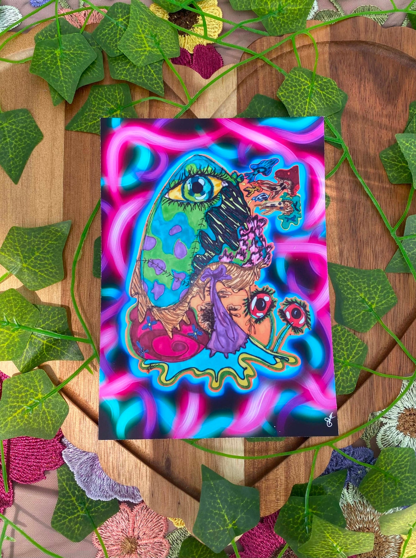 Earthy the Psychedelic Snail Print