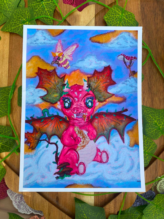 Critters of the Autumn Cloud Skies Art Print