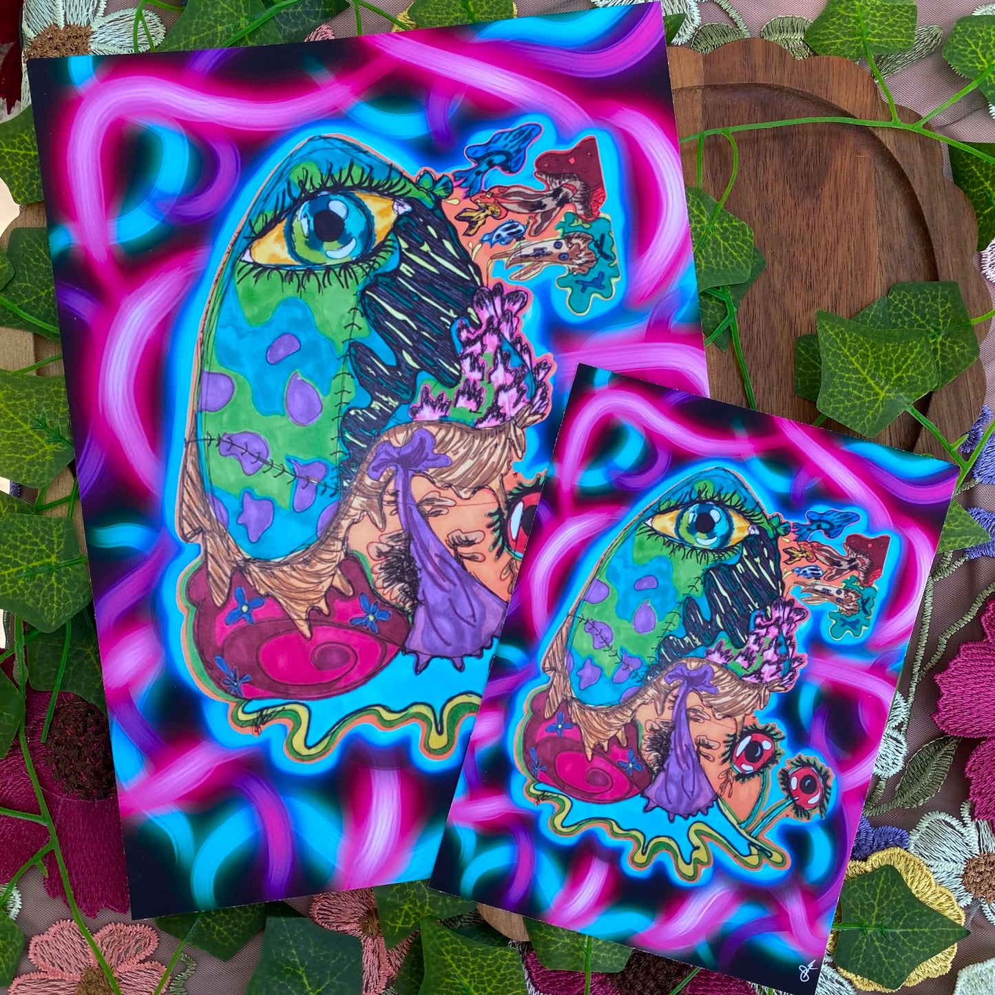 Earthy the Psychedelic Snail Print