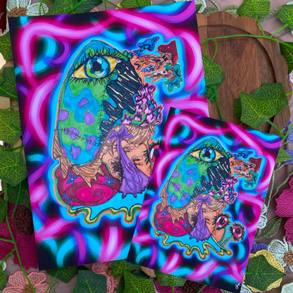 Earthy the Psychedelic Snail Print