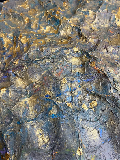 Gold Erosion Abstract Painting